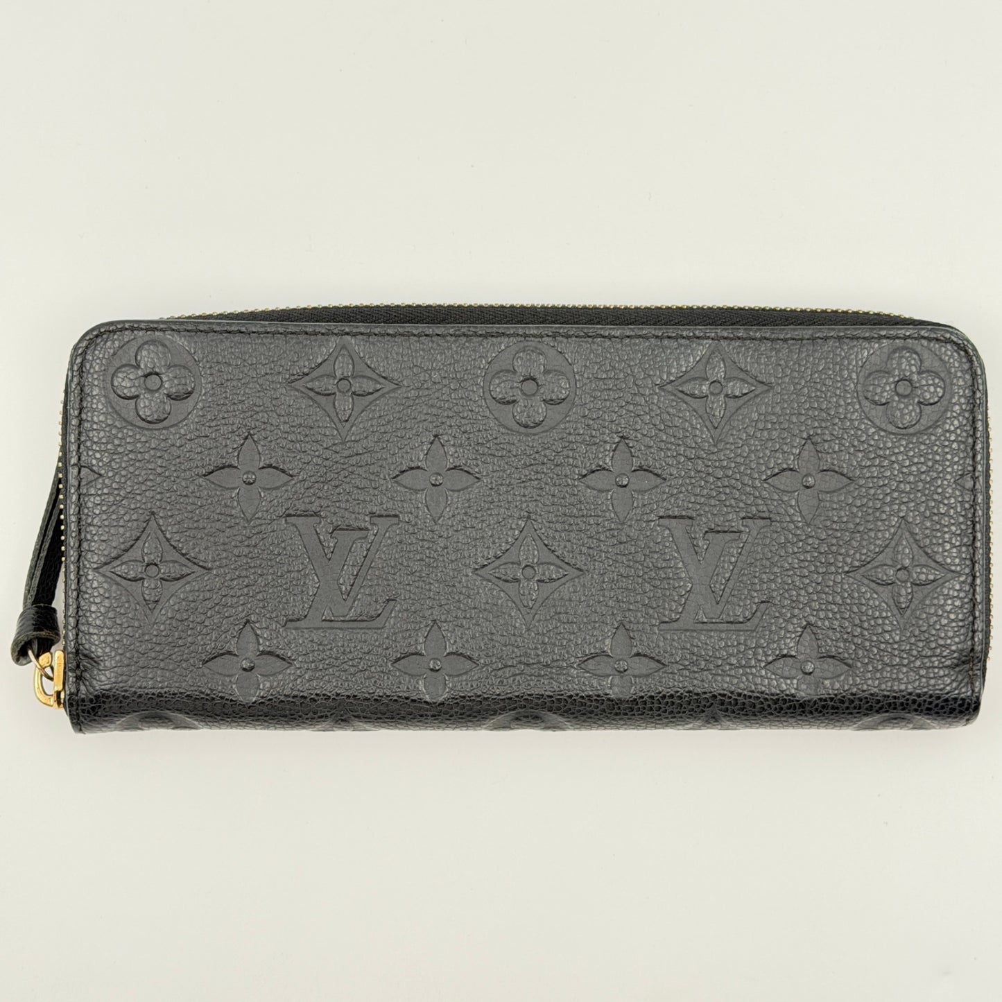 Pre-Owned Black Monogram Empreinte Leather Zip Wallet