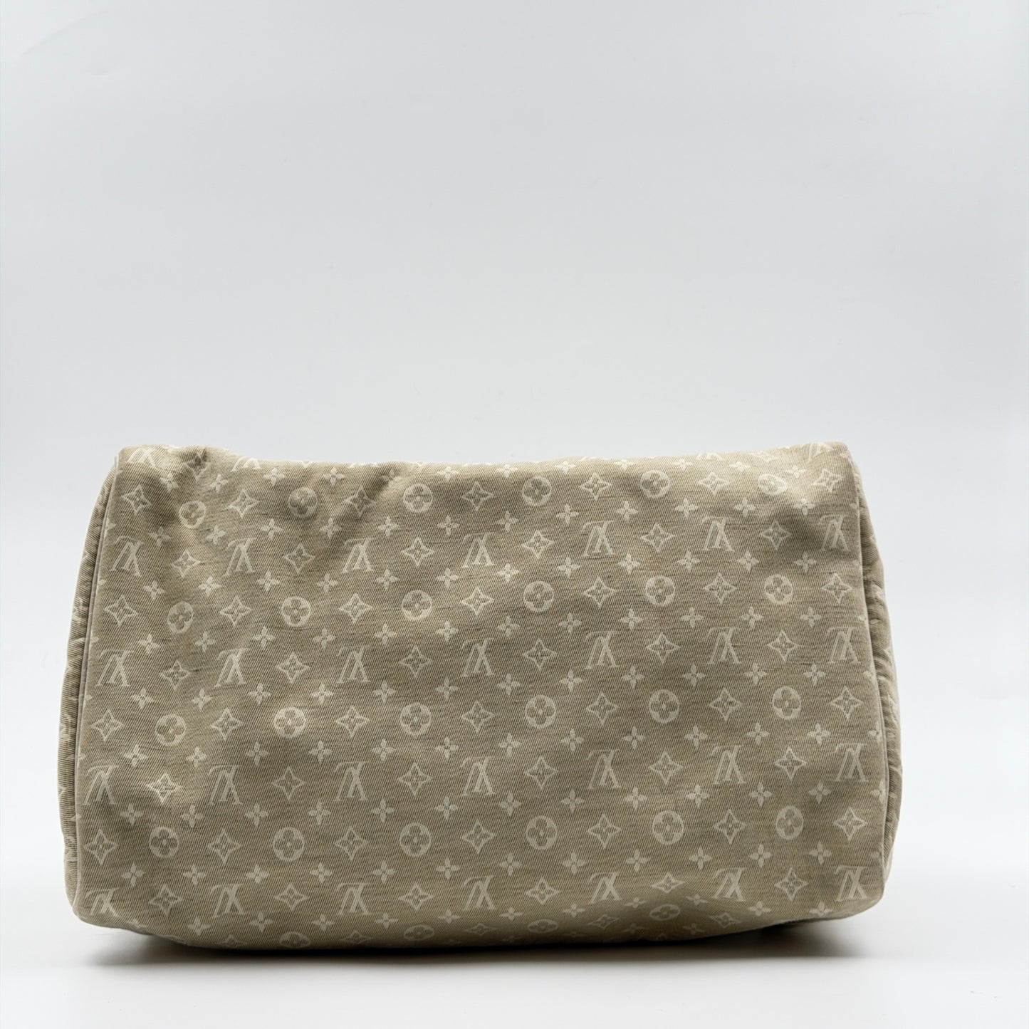 Pre-Owned Beige Mini Lin Canvas Speedy 30