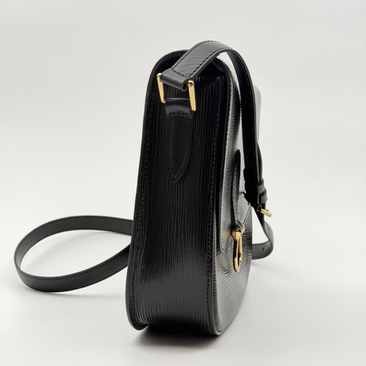 Pre-Owned Black Epileather Saint Cloud Crossbody Bag