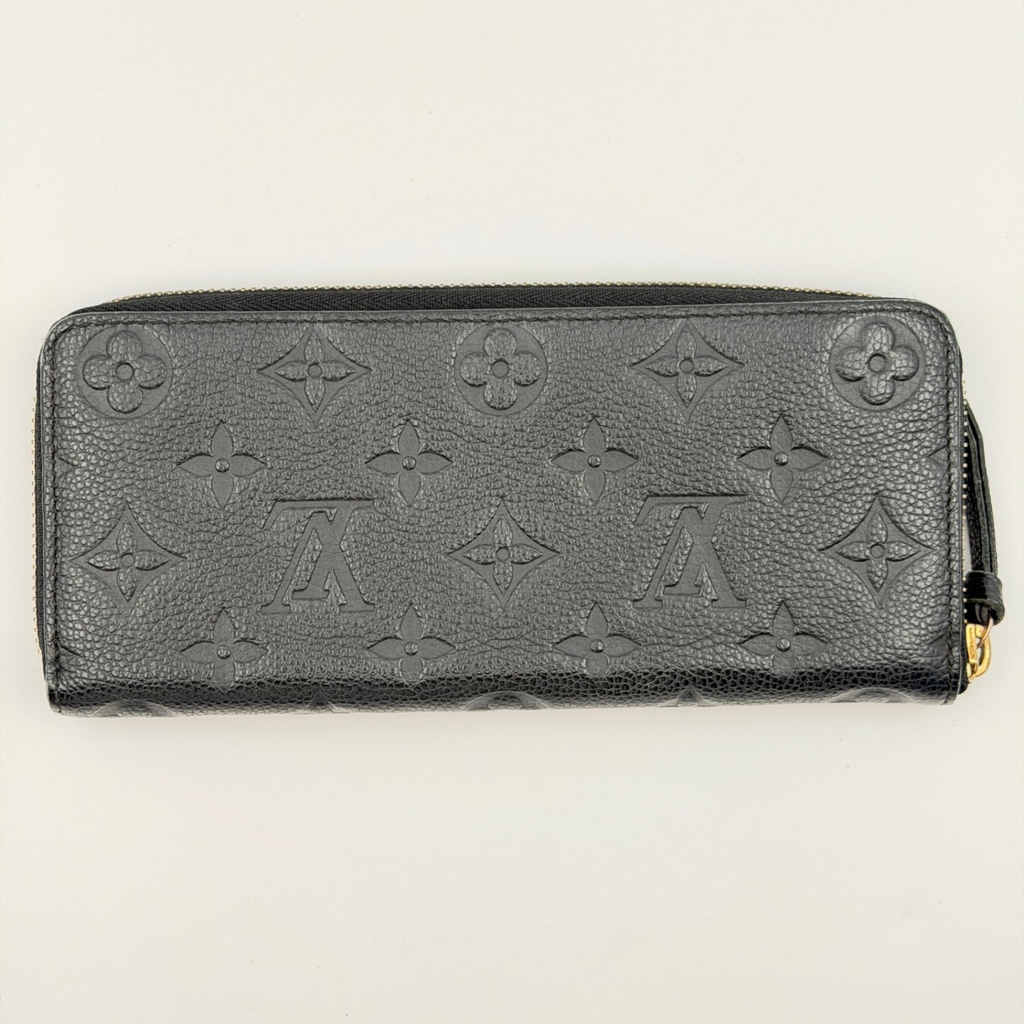 Pre-Owned Black Monogram Empreinte Leather Zip Wallet