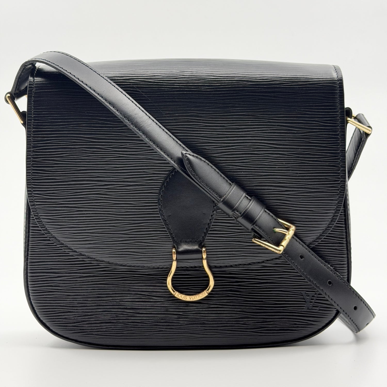 Pre-Owned Black Epileather Saint Cloud Crossbody Bag
