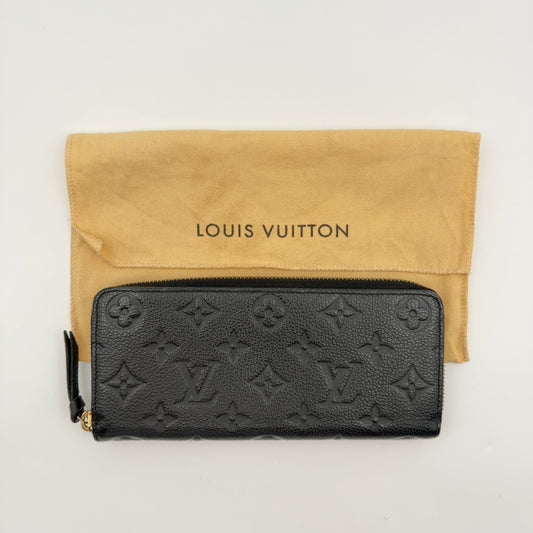 Pre-Owned Black Monogram Empreinte Leather Zip Wallet