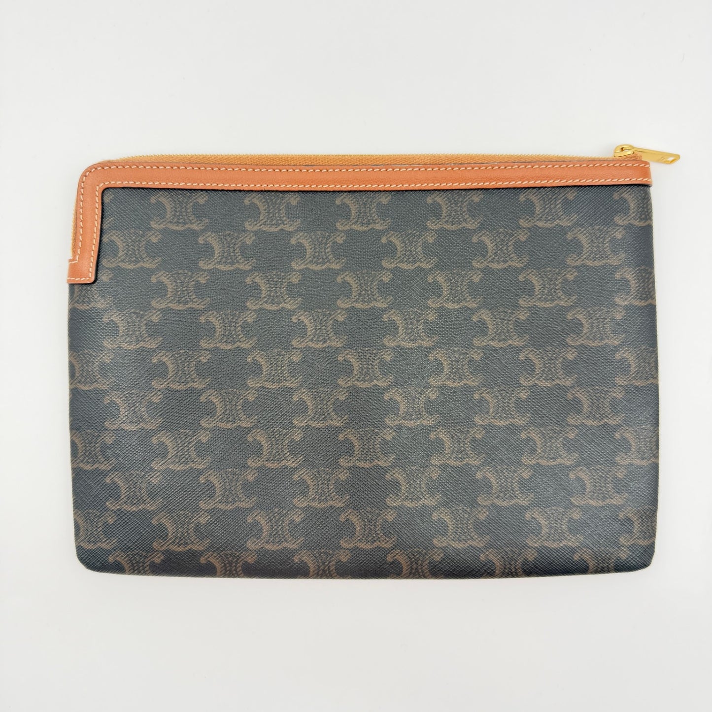 Pre-Owned Brown Macadam Canvas Clutch Bag