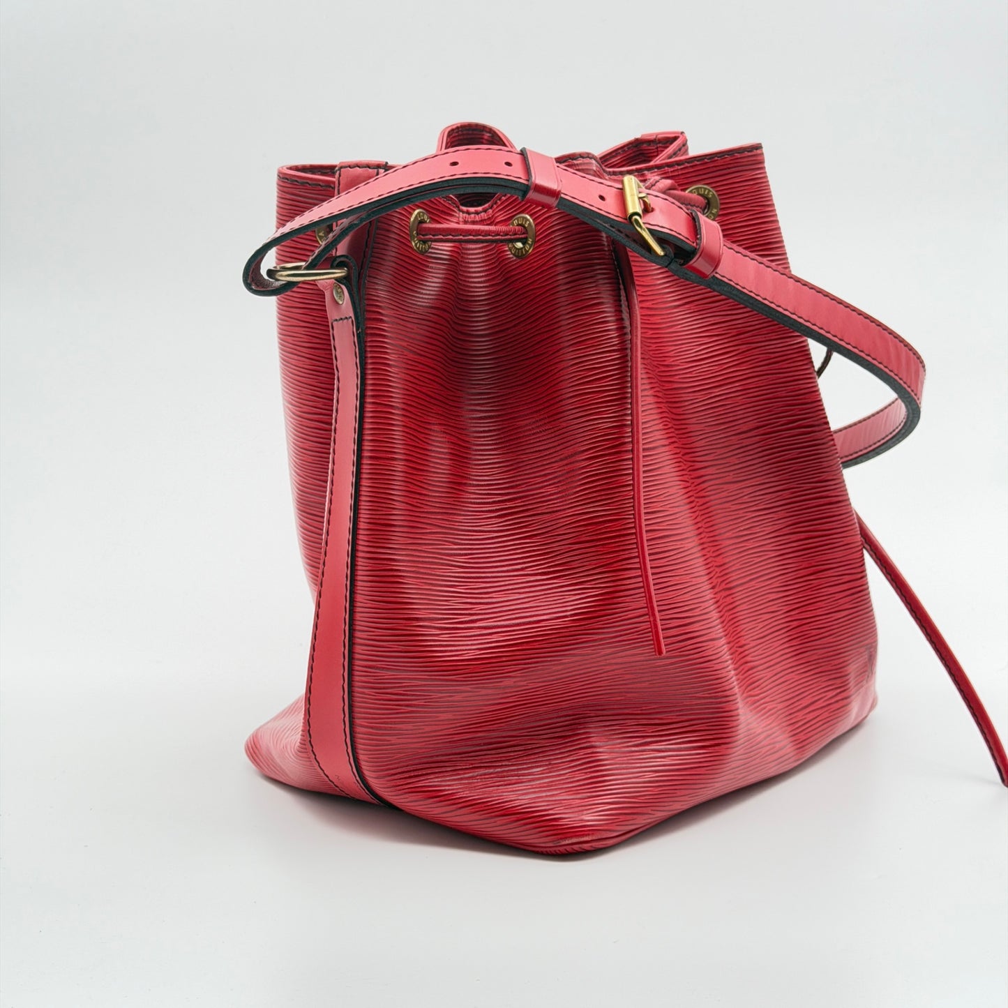 Pre-Owned Red Epileather Noé Bucket Bag