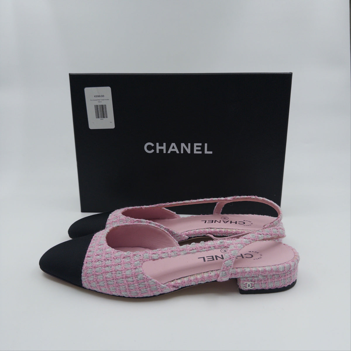 Pre-Owned Pink 39.5 Tweed Pumps