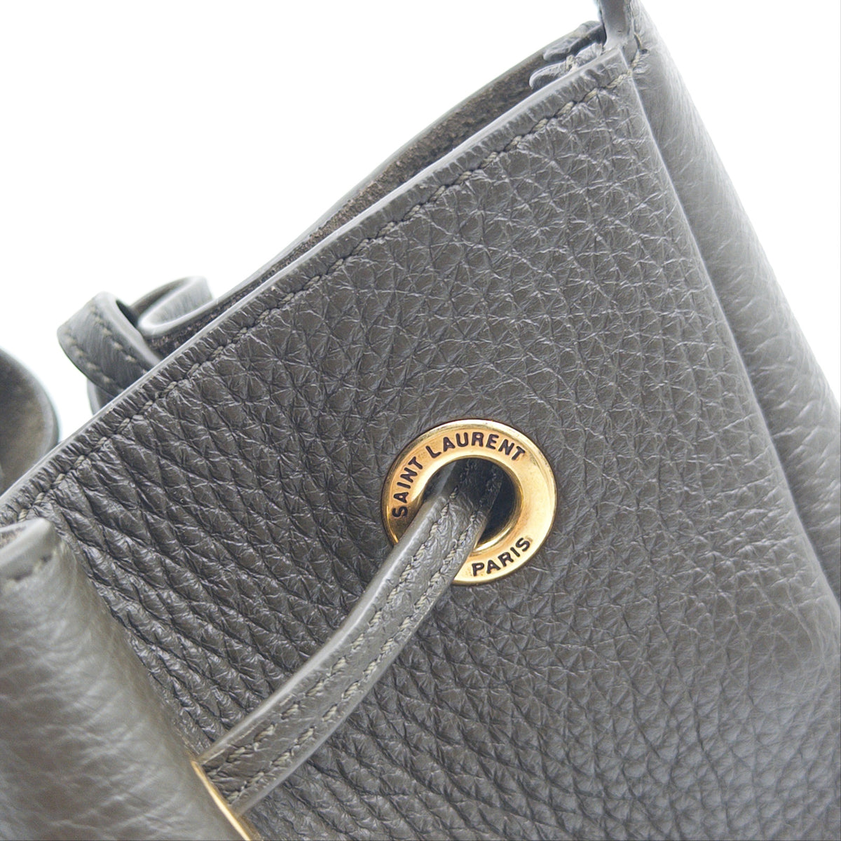 Pre-Owned Grey Leather Paris VII Small Hobo Bag