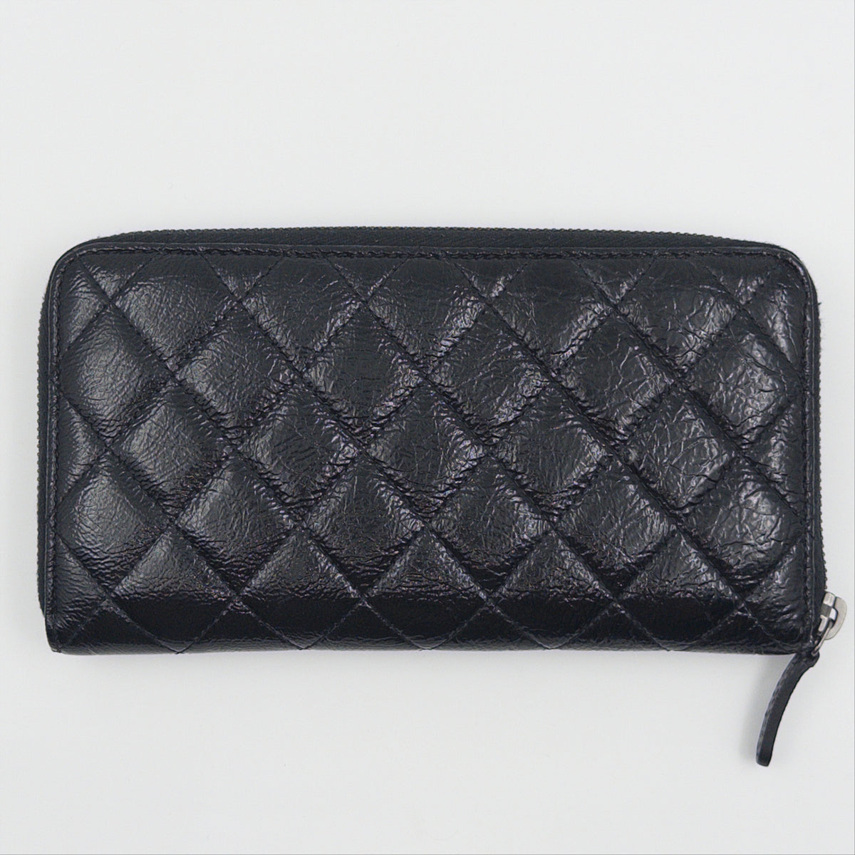 Pre-Owned Patent Calfskin Leather Wallet