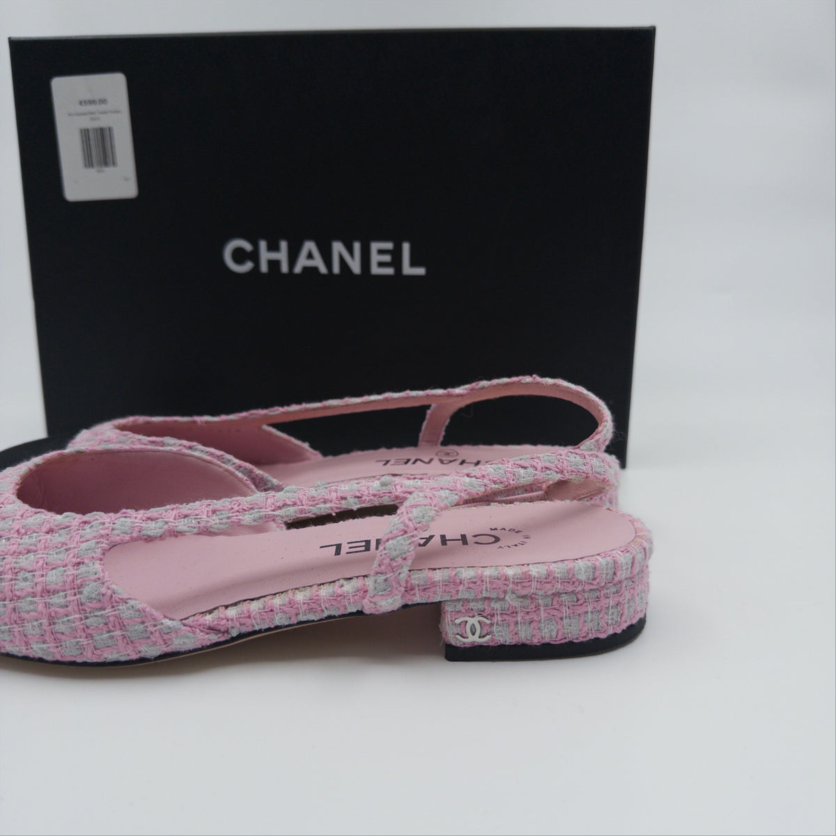 Pre-Owned Pink 39.5 Tweed Pumps