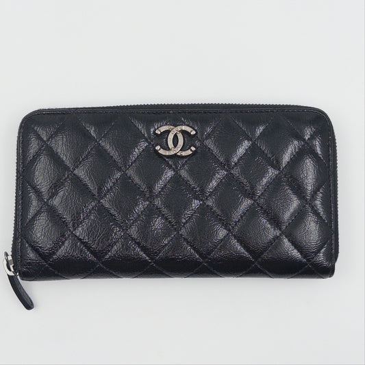 Pre-Owned Patent Calfskin Leather Wallet