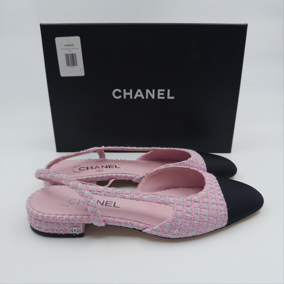 Pre-Owned Pink 39.5 Tweed Pumps