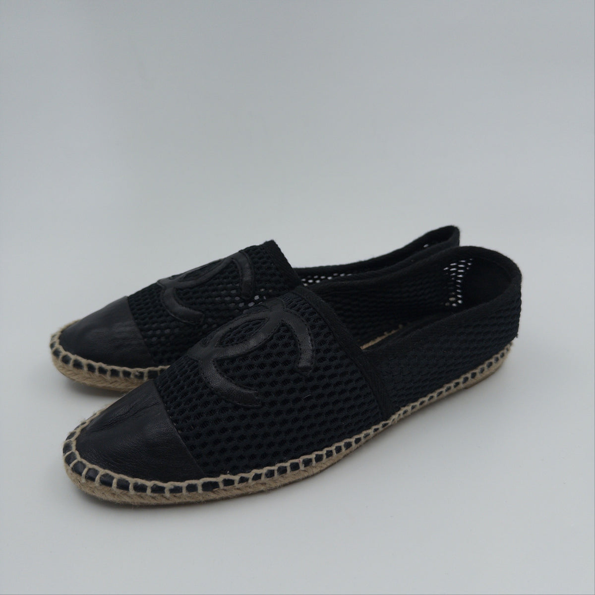 Pre-Owned Black Tweed Espadrilles (39)