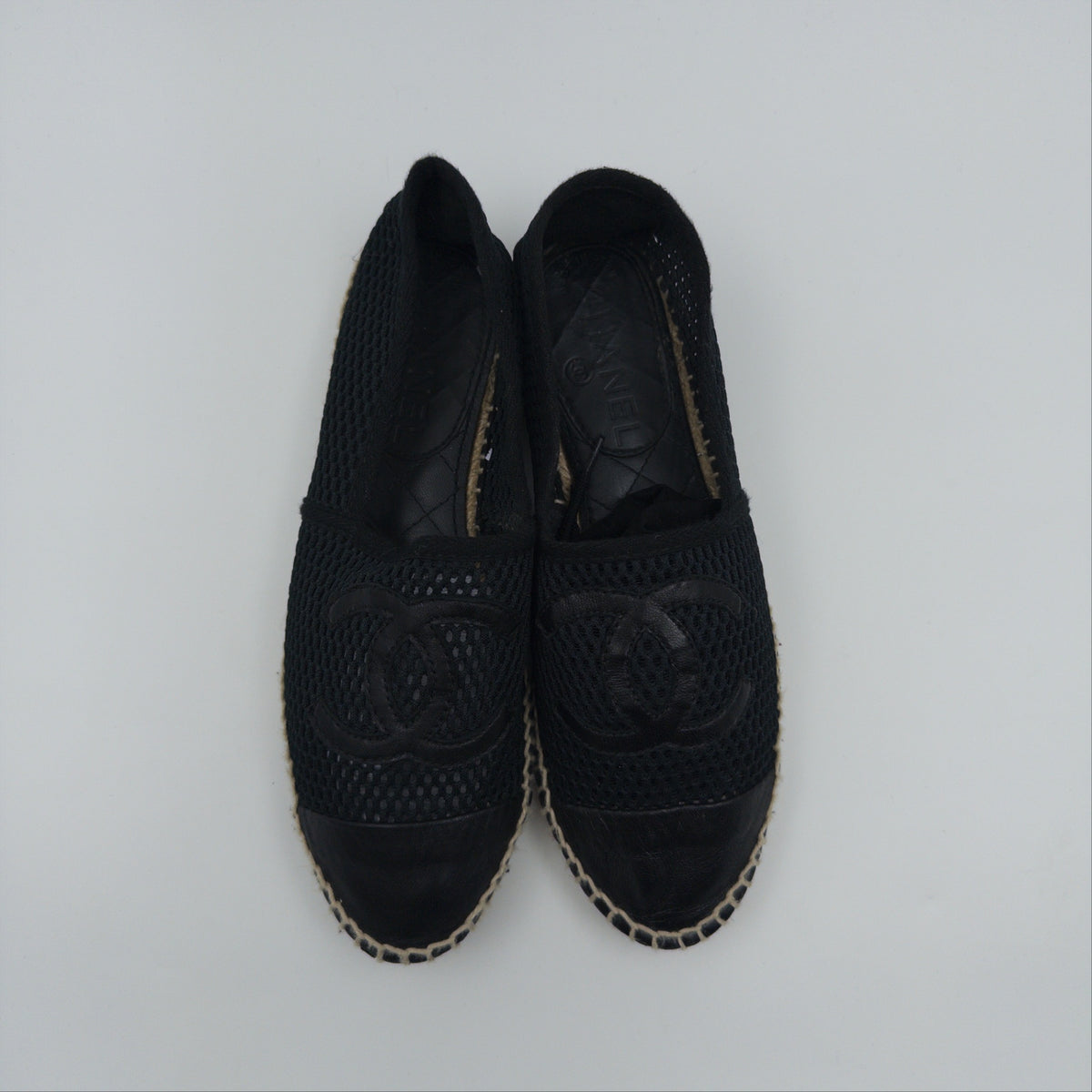 Pre-Owned Black Tweed Espadrilles (39)