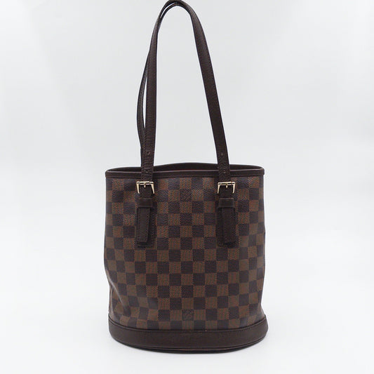 Pre-Owned Damier Ebene Canvas Bucket Bag PM