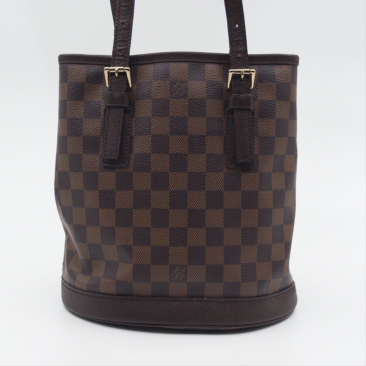 Pre-Owned Damier Ebene Canvas Bucket Bag PM