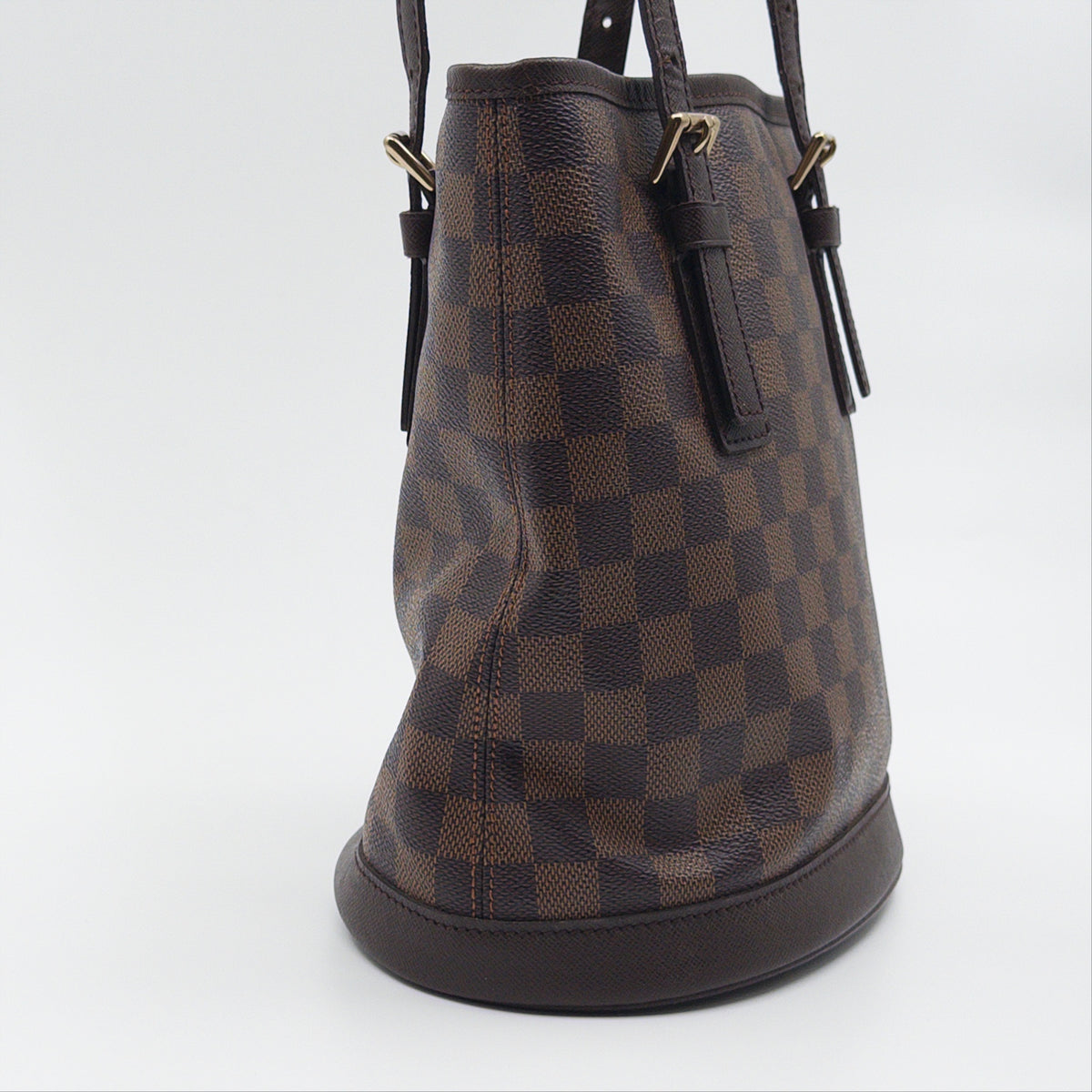 Pre-Owned Damier Ebene Canvas Bucket Bag PM