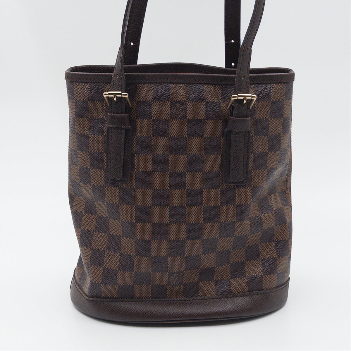 Pre-Owned Damier Ebene Canvas Bucket Bag PM
