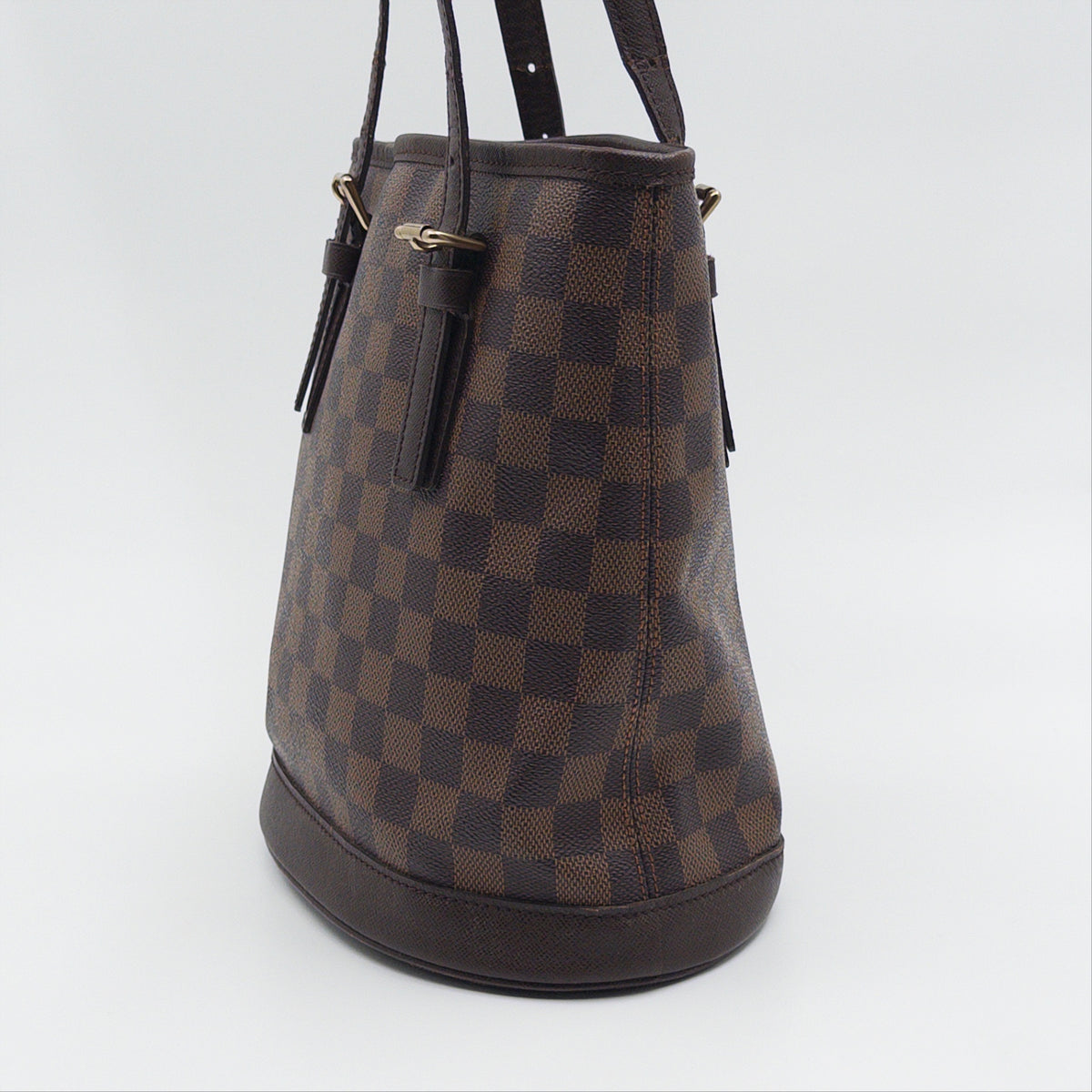 Pre-Owned Damier Ebene Canvas Bucket Bag PM