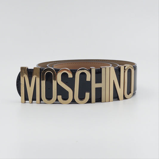 Pre-Owned Black Leather Belt (85)