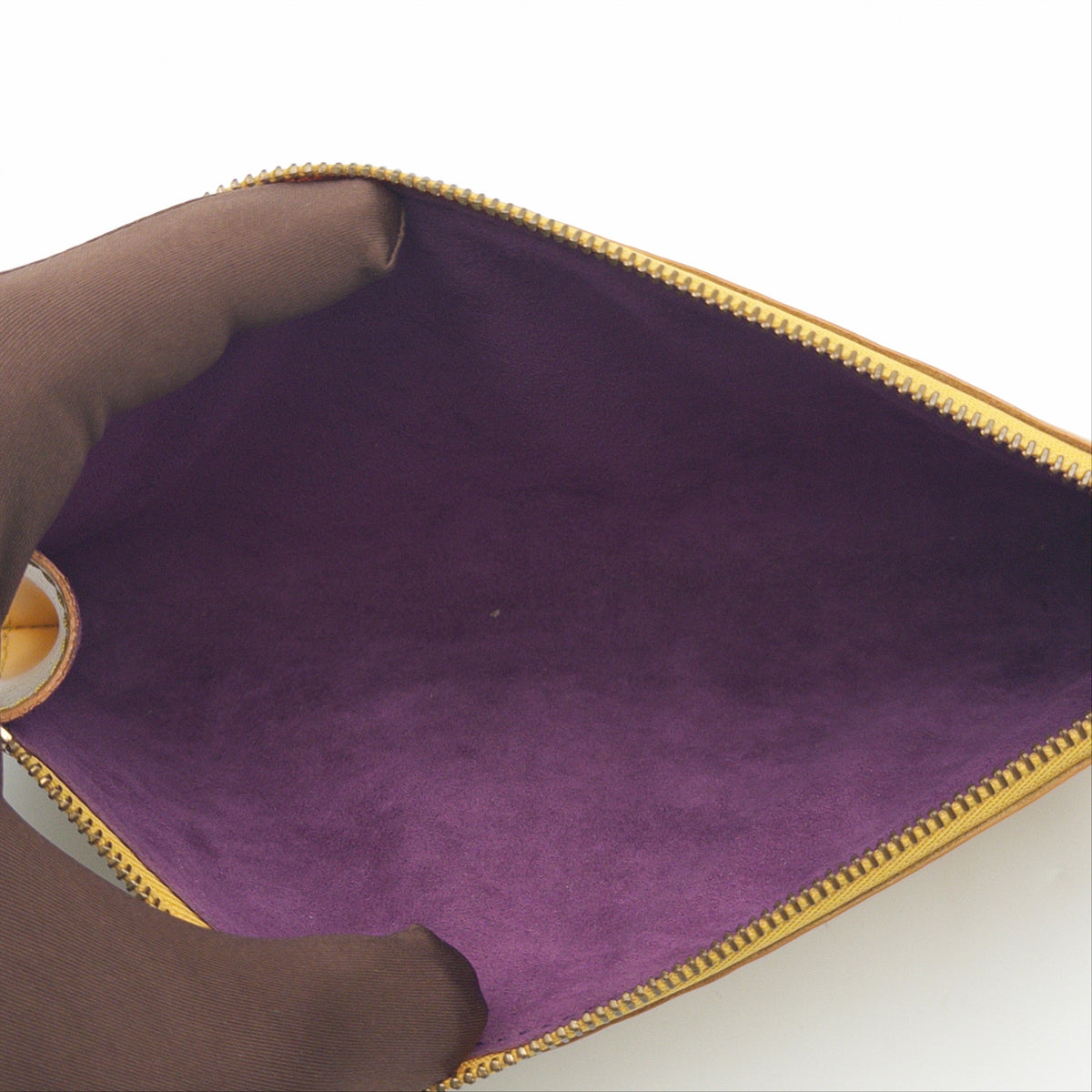 Pre-Owned Yellow Epileather Pochette Accessoires