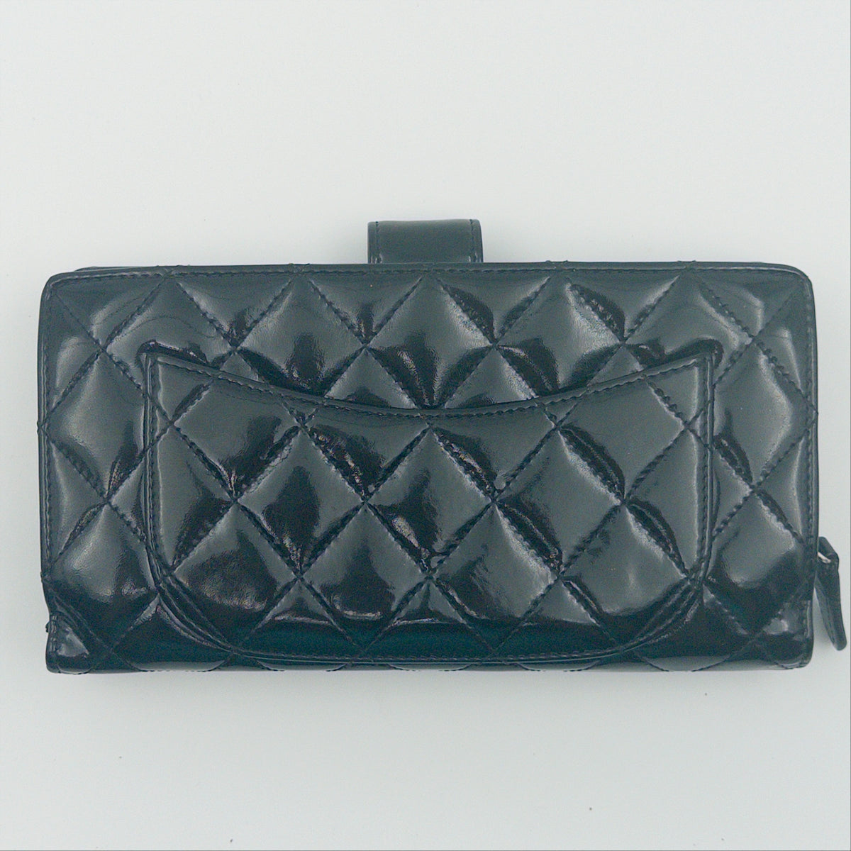 Pre-Owned Black Patent Leather Wallet