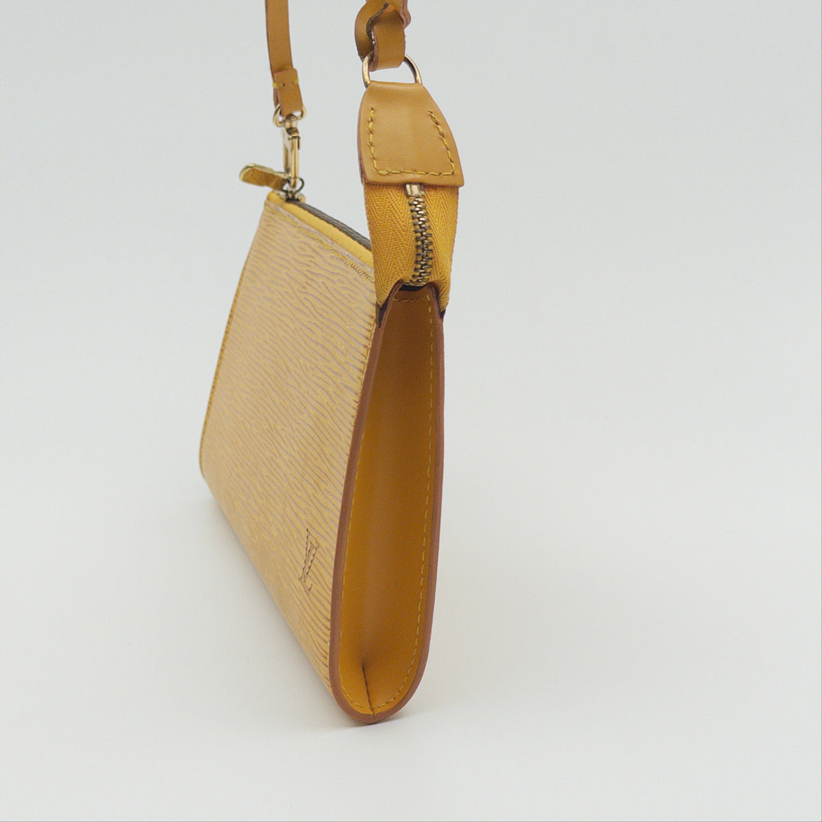 Pre-Owned Yellow Epileather Pochette Accessoires