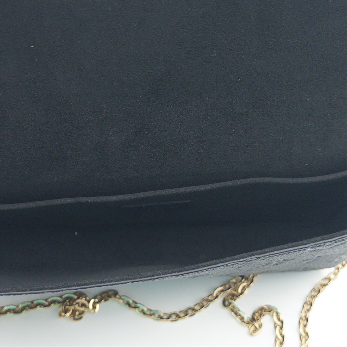 Pre-Owned Black Monogram Empreinte Leather Wallet on Chain
