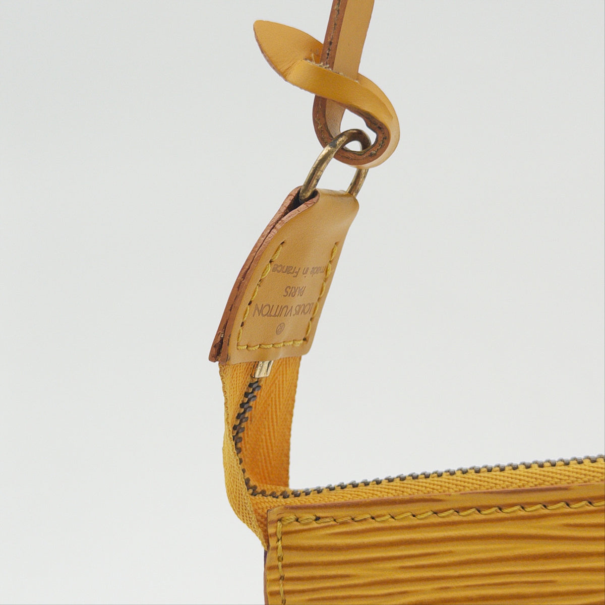 Pre-Owned Yellow Epileather Pochette Accessoires
