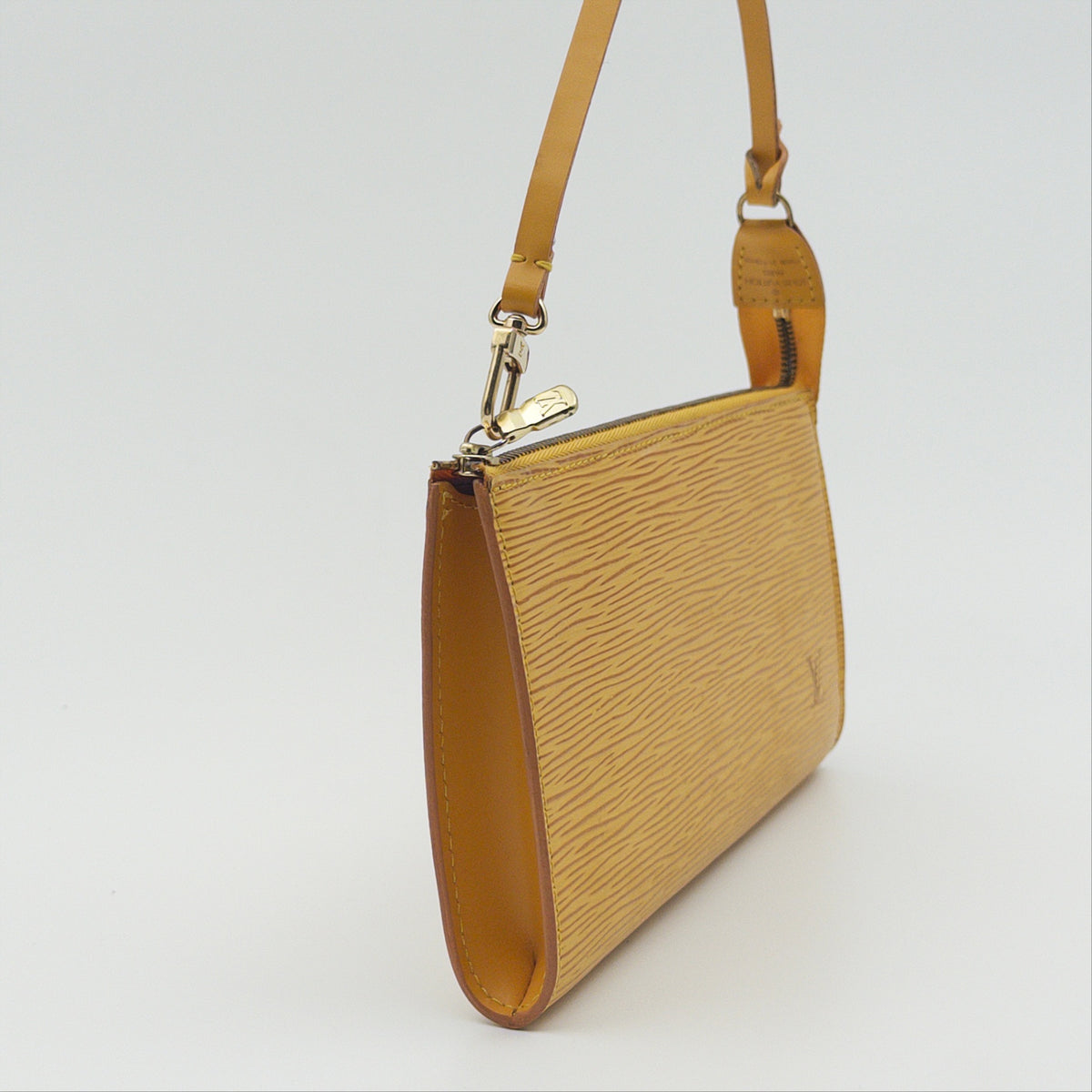 Pre-Owned Yellow Epileather Pochette Accessoires