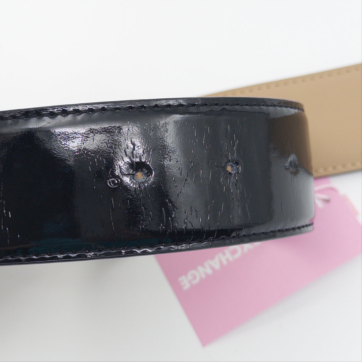 Pre-Owned Black Leather Belt (85)