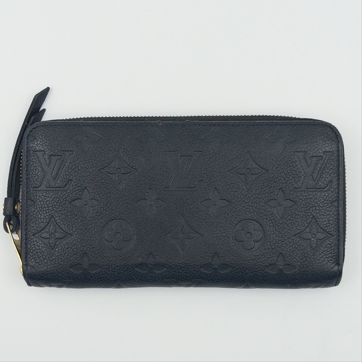 Pre-Owned Black Monogram Empreinte Leather Zip Wallet