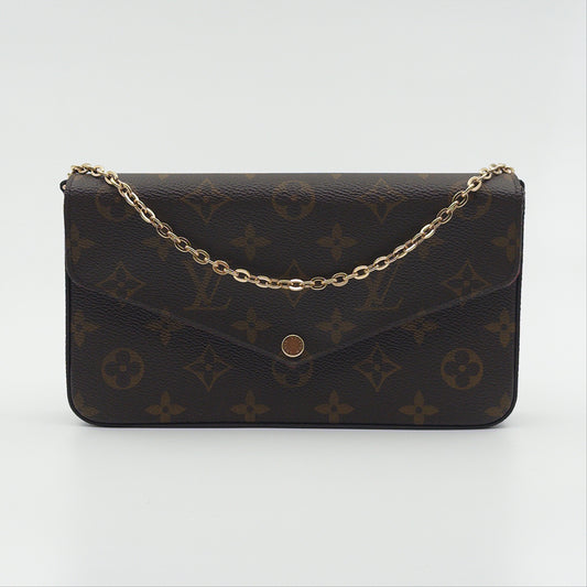 Pre-Owned LV Monogram Canvas Felicie Wallet on Chain