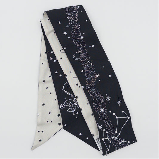 Pre-Owned Black 'Le Saggitaire' Silk Mitzah