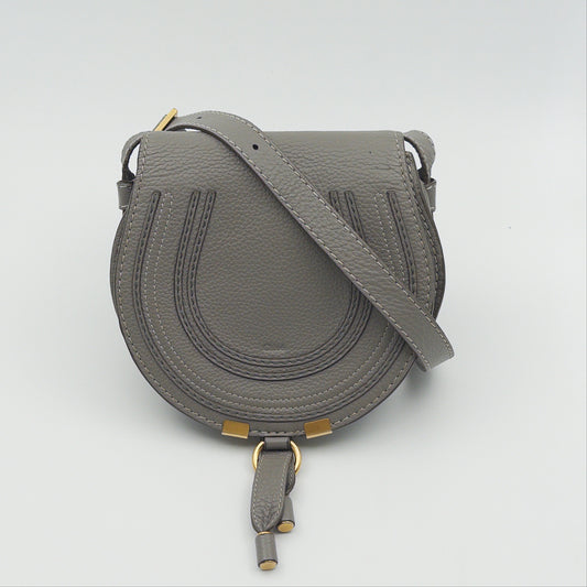 Pre-Owned Grey Leather Crossbody Bag