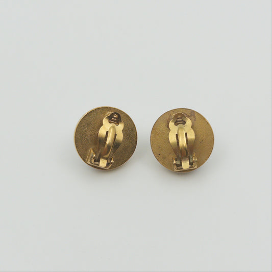 Pre-Owned Pearl CC Gold-Plated Earrings