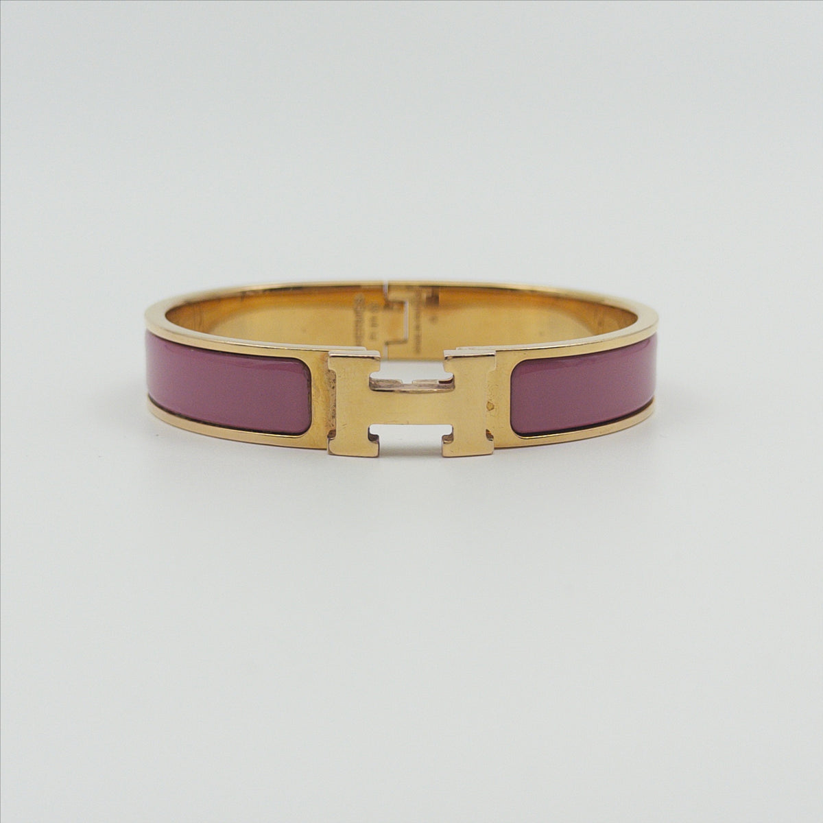 Pre-Owned Pink Gold-Plated Clic H Bracelet (PM)