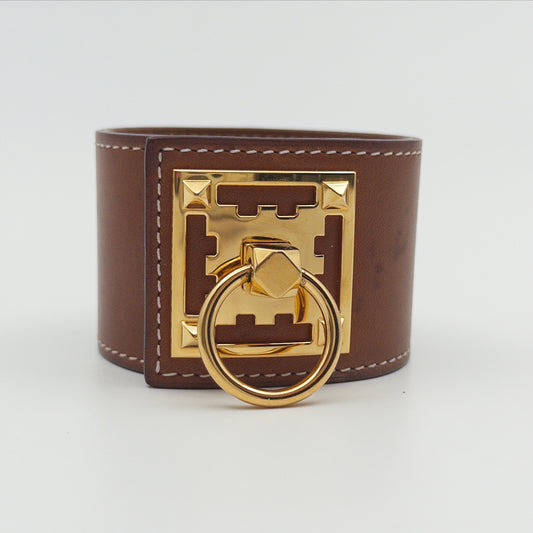 Pre-Owned Tan Leather Bracelet