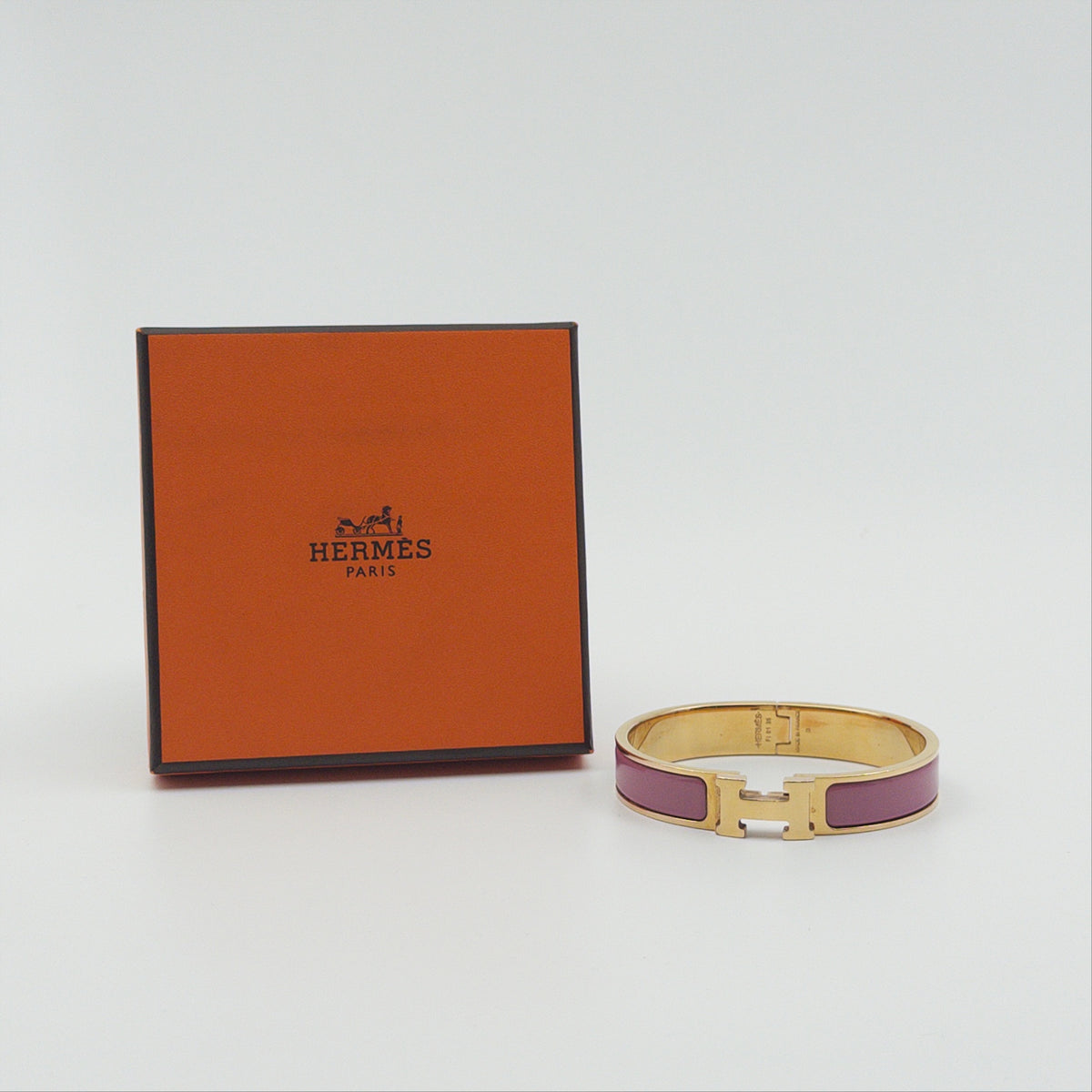 Pre-Owned Pink Gold-Plated Clic H Bracelet (PM)