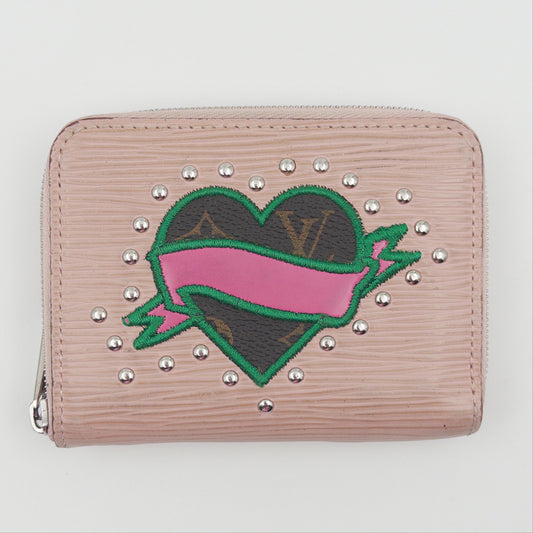 Pre-Owned L.E. Light Pink Epileather Zip Wallet