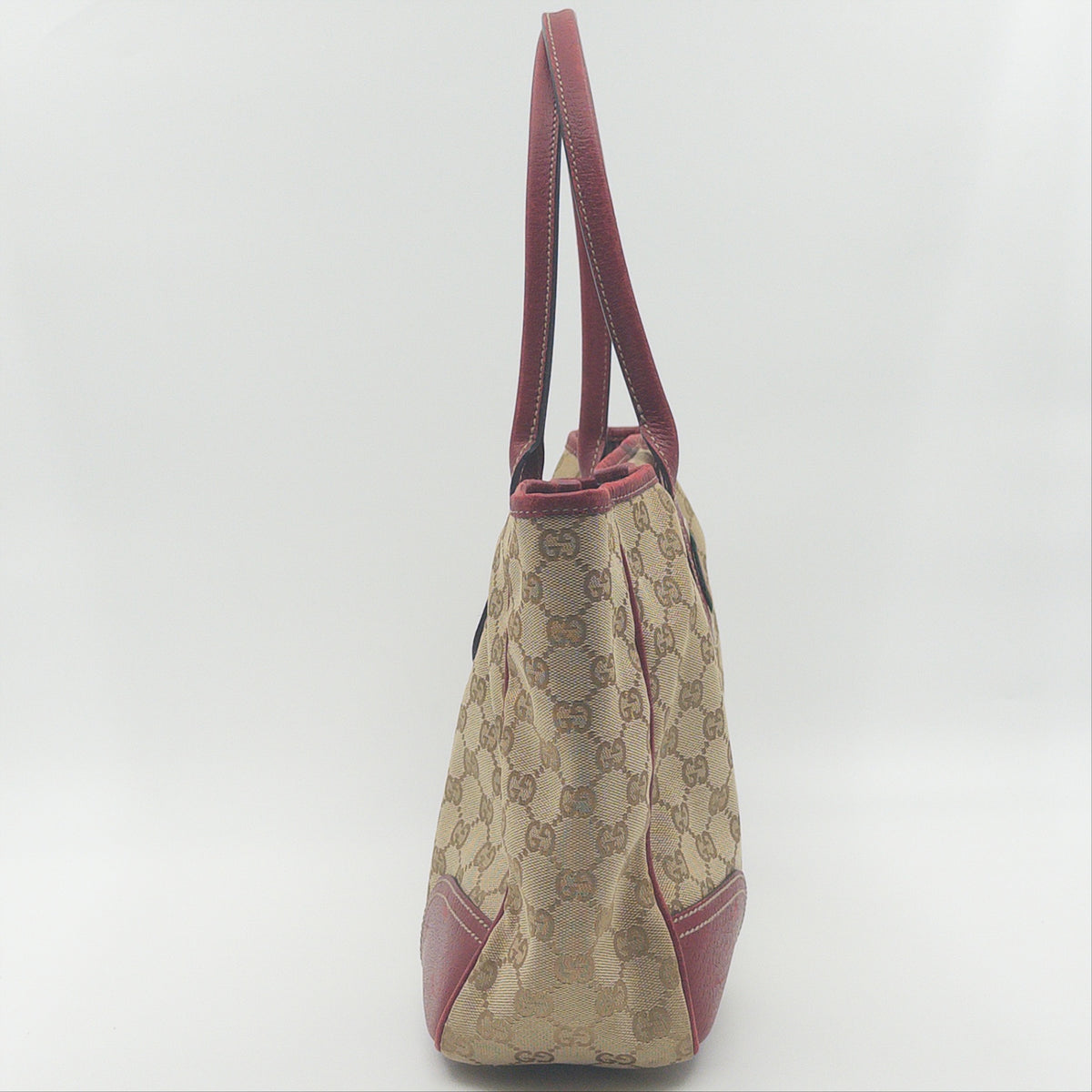 Pre-Owned Red/Beige GG Canvas Princy Shopper Tote