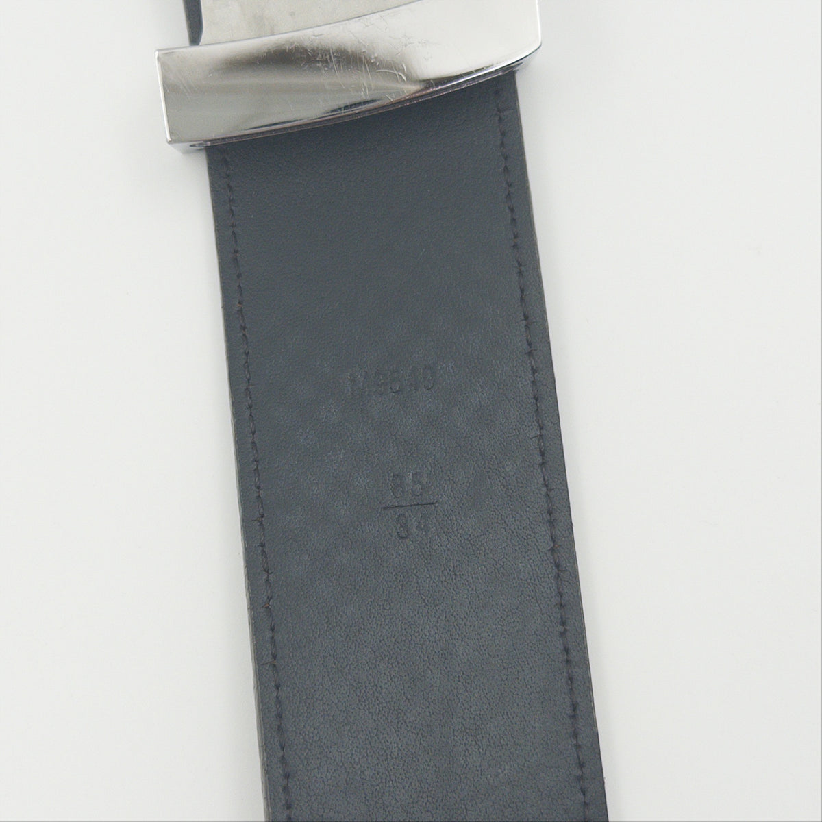 Pre-Owned Olive Green Leather Belt (85)