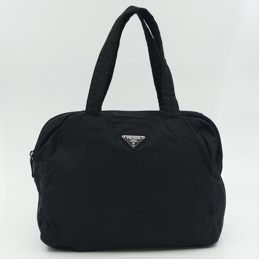 Pre-Owned Black Nylon Handbag
