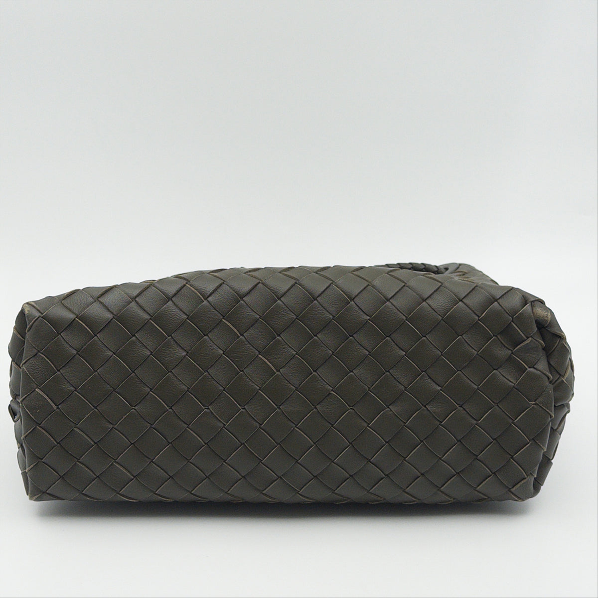 Pre-Owned Olive Green Intrecciato Medium Andiamo Bag