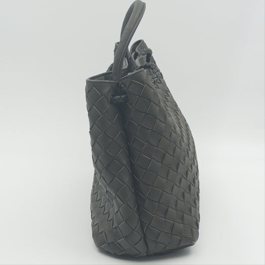 Pre-Owned Olive Green Intrecciato Medium Andiamo Bag