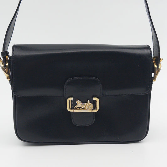 Pre-Owned Black Box Leather Shoulder Bag