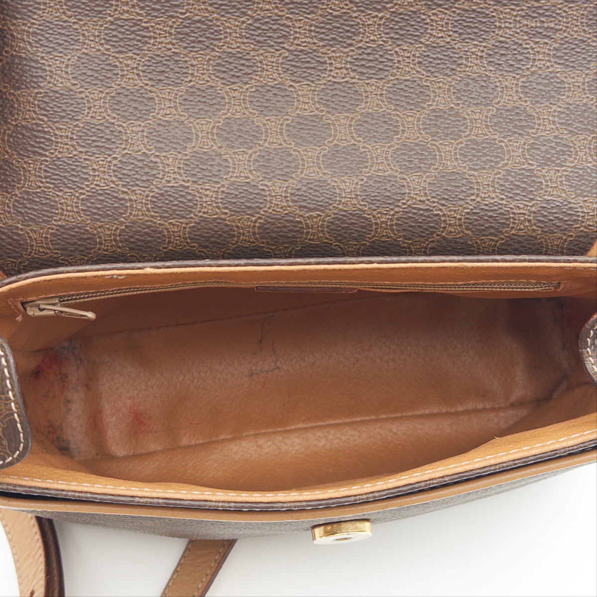 Pre-Owned Brown Macadam Canvas Crossbody Bag