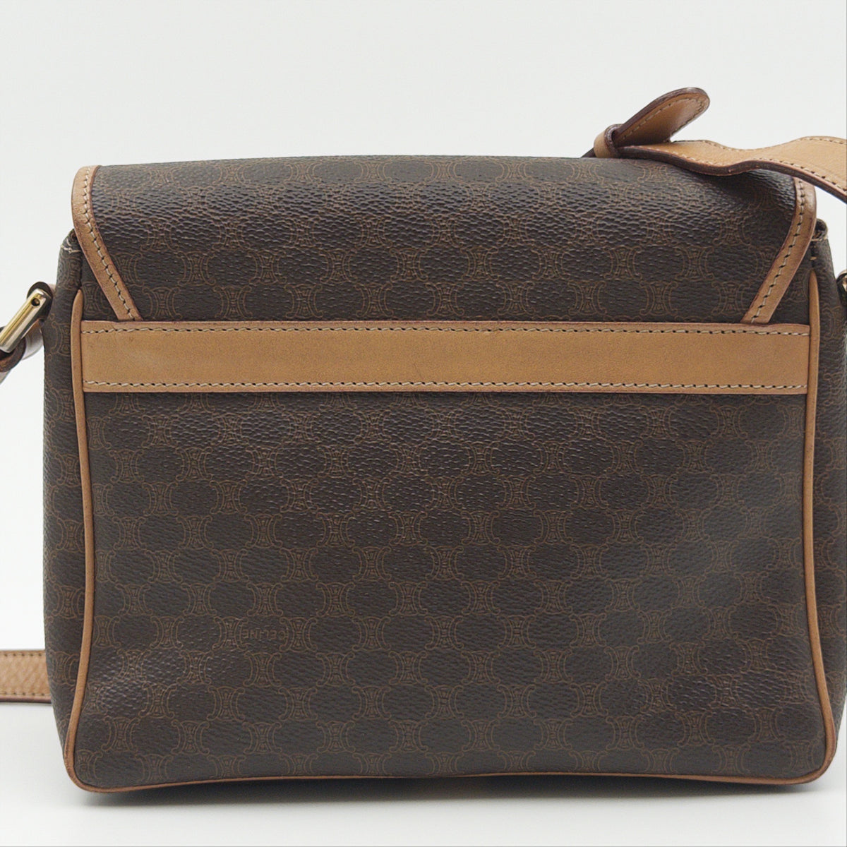 Pre-Owned Brown Macadam Canvas Crossbody Bag