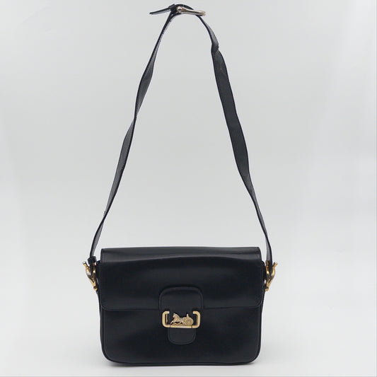 Pre-Owned Black Box Leather Shoulder Bag