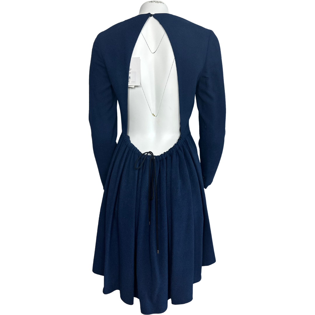 Victoria Beckham Backless Navy Dress