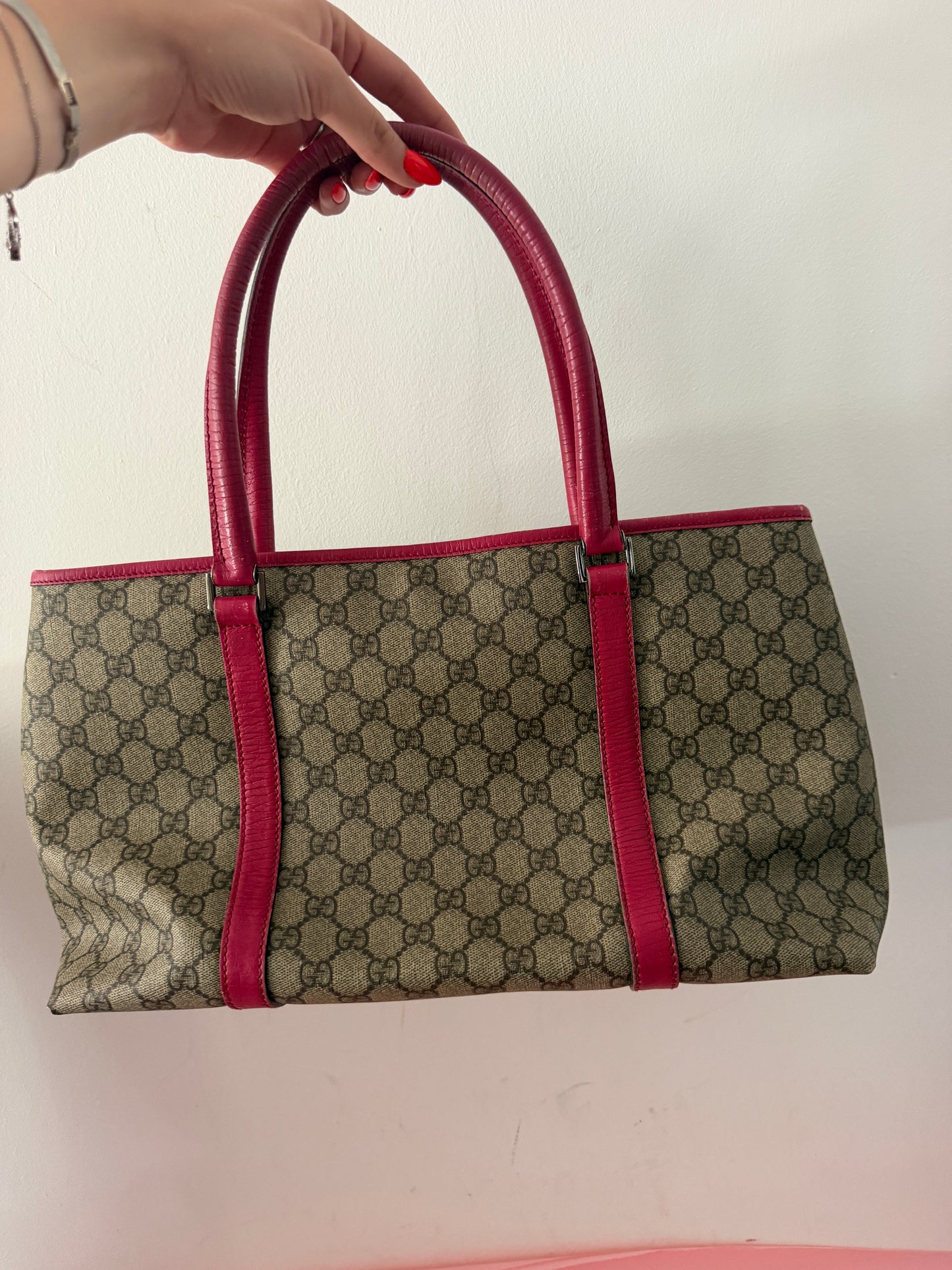 Pre-Owned GG Supreme Coated Canvas Shopper Tote
