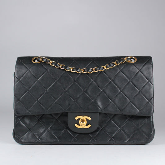 Medium Classic Flap - Black Lambskin